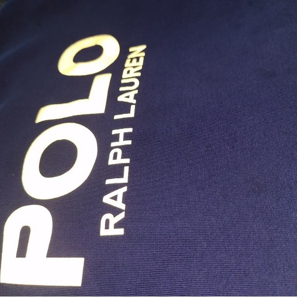 👕 Boys Blue Polo Sweatshirt with Reflective Logo 👕 - Picture 6 of 12